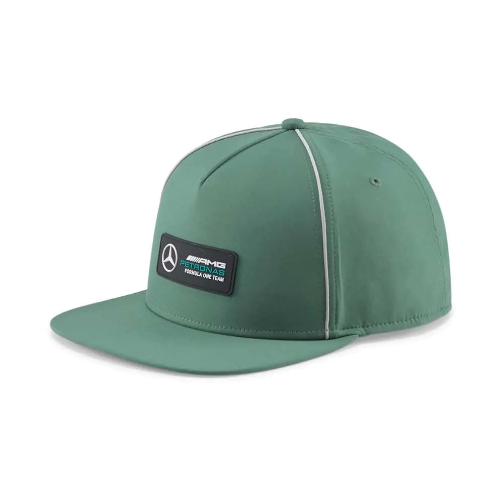 PUMA Mercedes AMG Petronas F1 Team Adjustable Snapback Flat Brim Hat (Green)