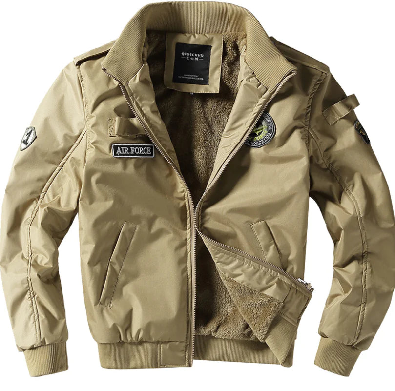 Military fighter flight jacket