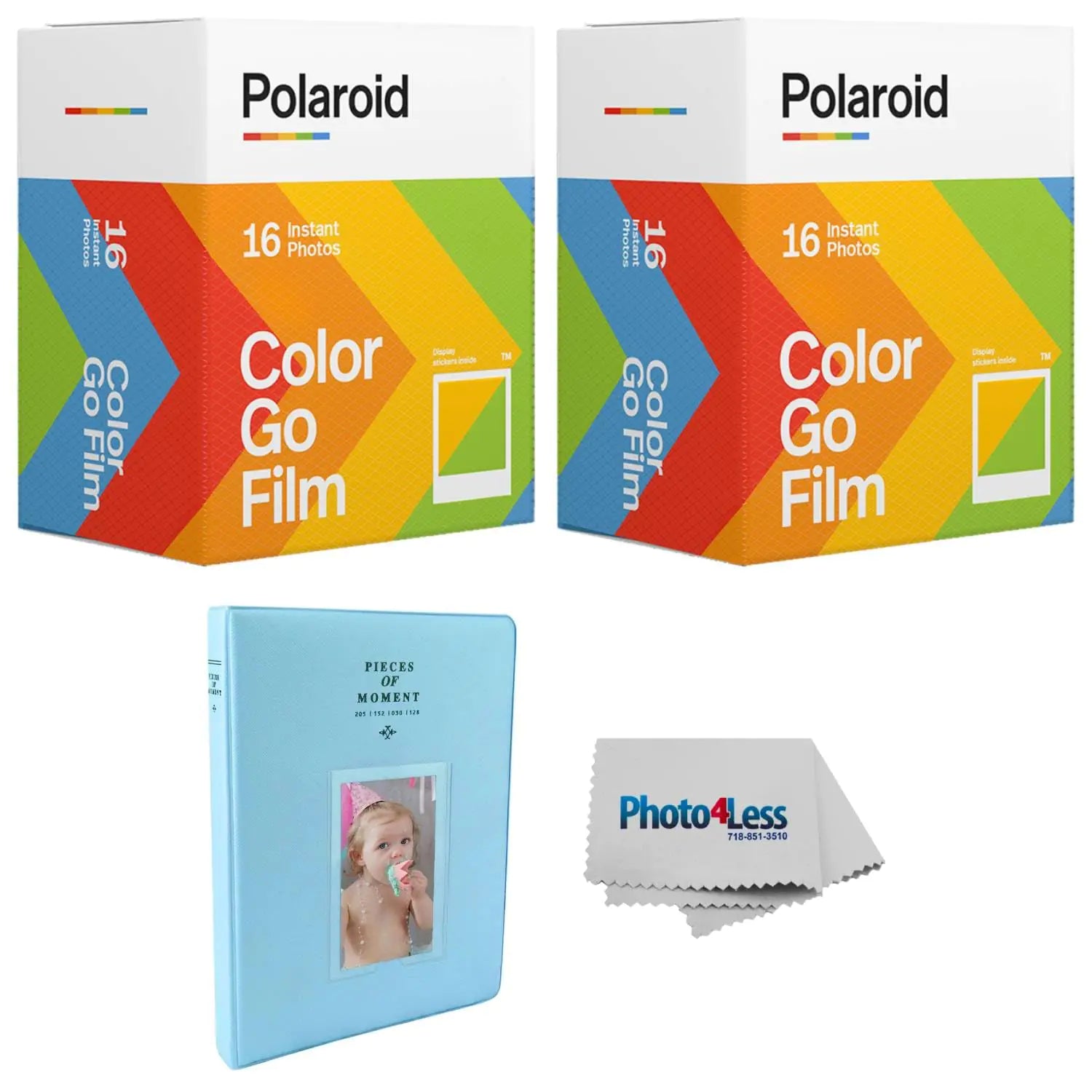 Polaroid GO Vivid Instant Film Twin Pack + Photo Album