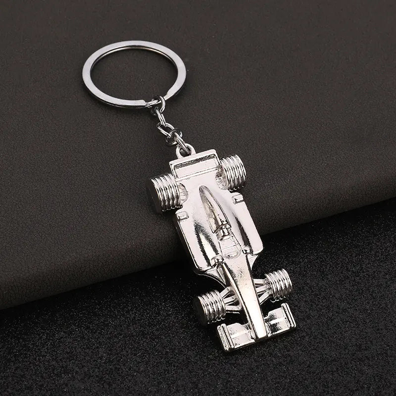 F1 Car Metal Keychain