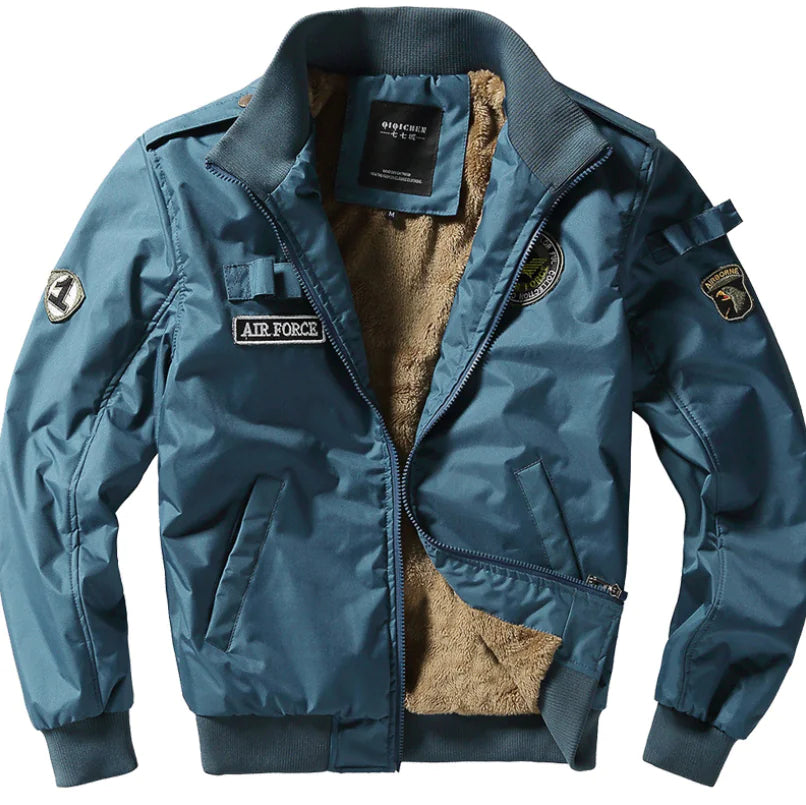 Military fighter flight jacket