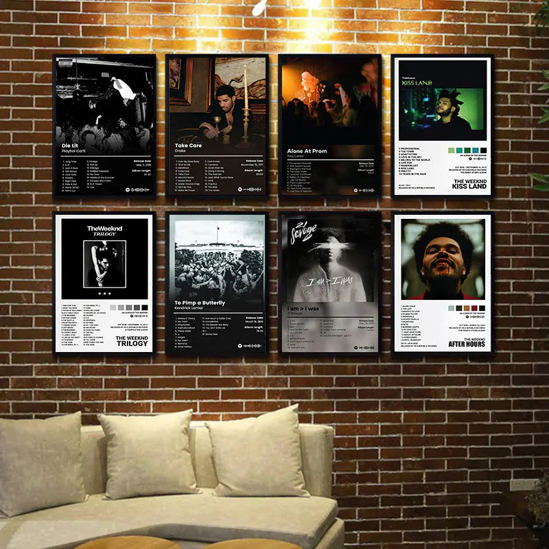 Vinyl Record Band Album Cover Canvas Wall Art