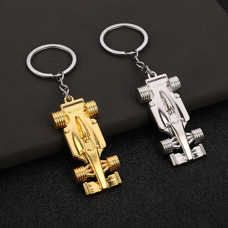 F1 Car Metal Keychain