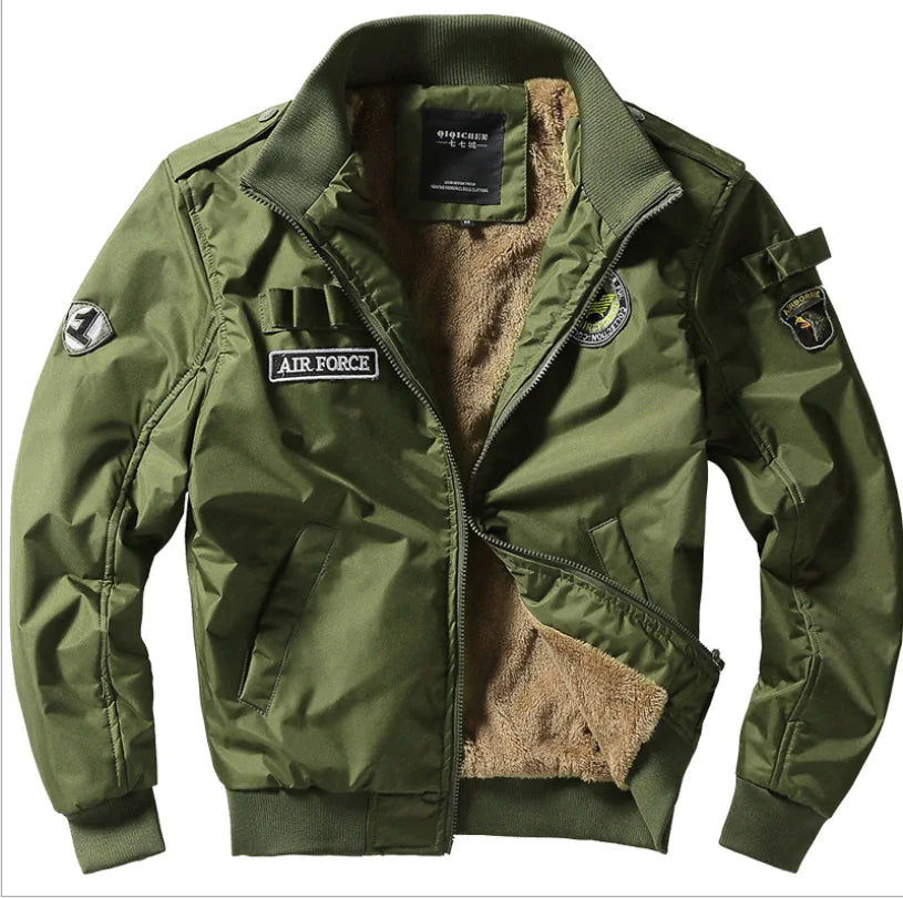 Military fighter flight jacket