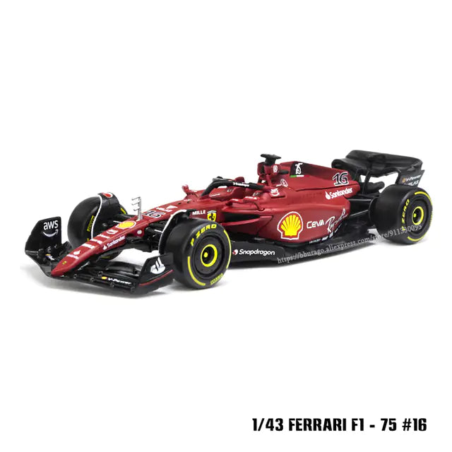 Ferrari F1-75 Alloy Racing Model Car - Leclerc Edition 1:43