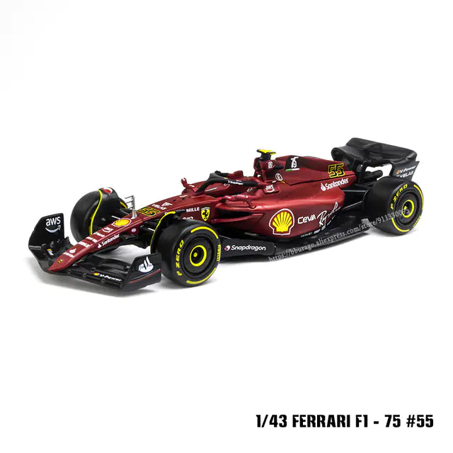 Ferrari F1-75 Alloy Racing Model Car - Leclerc Edition 1:43