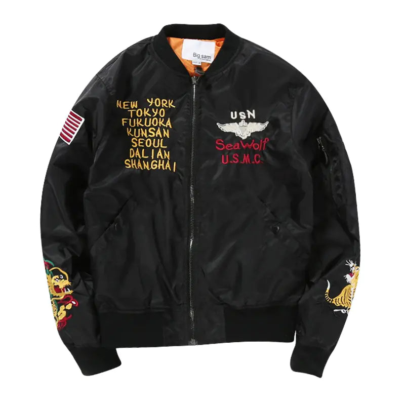 Air Force MA1 Embroidered Flight Pilot Jacket