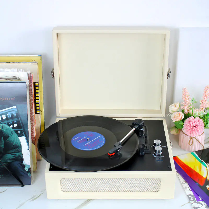 Bluetooth Vinyl Record Player and Speaker Home Decor
