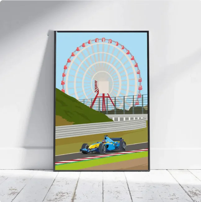 Premium F1 Race Abstract Art Print