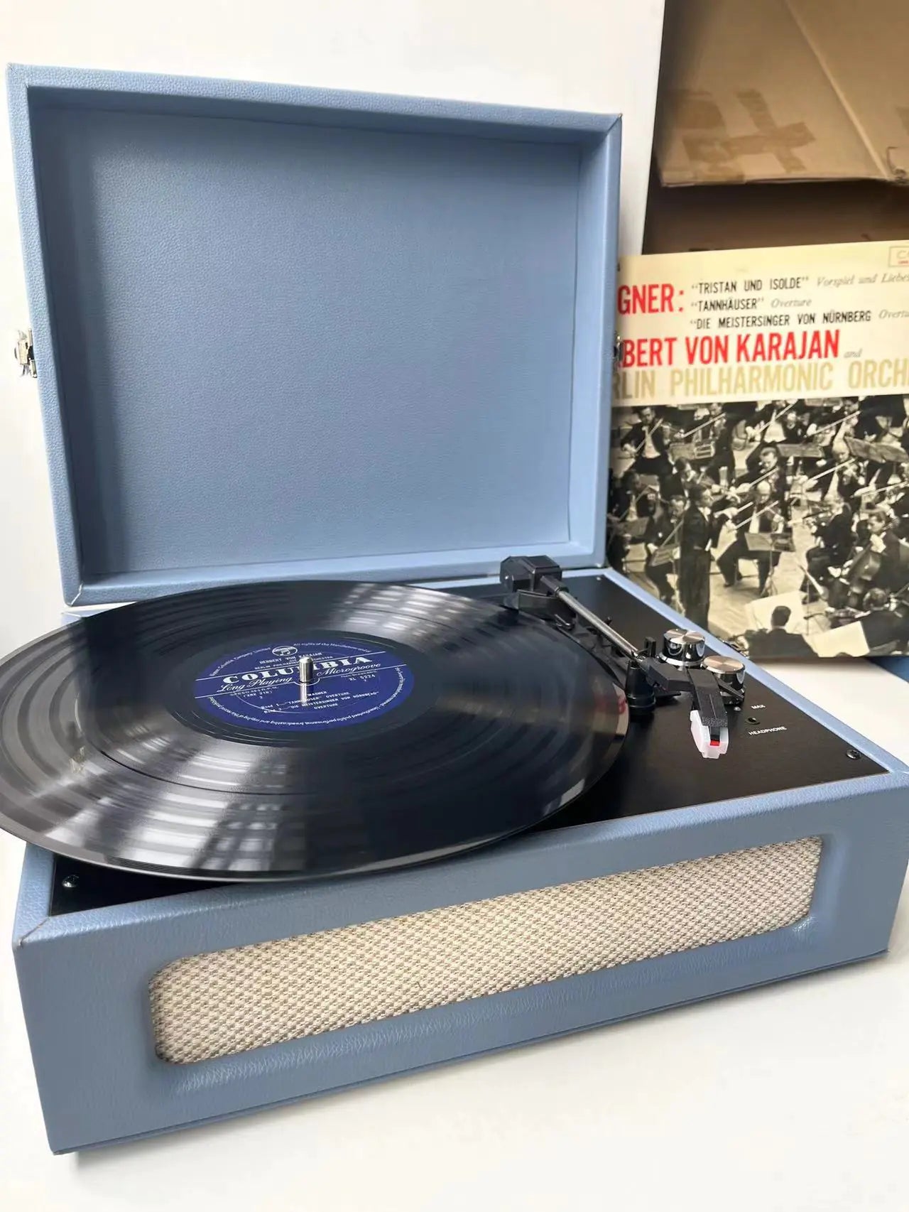 Bluetooth Vinyl Record Player and Speaker Home Decor