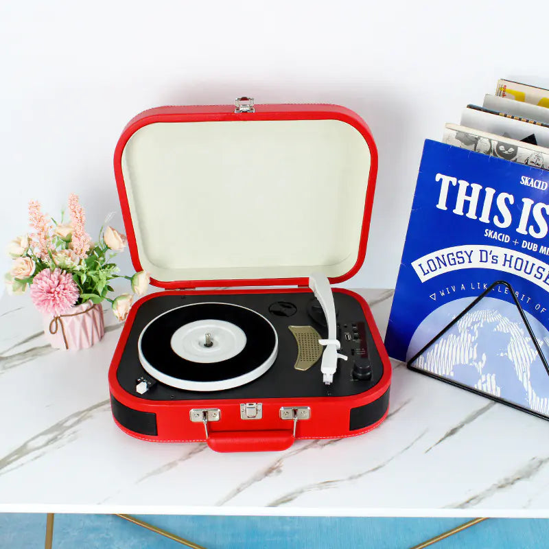 Vintage Bluetooth Record Player Combo