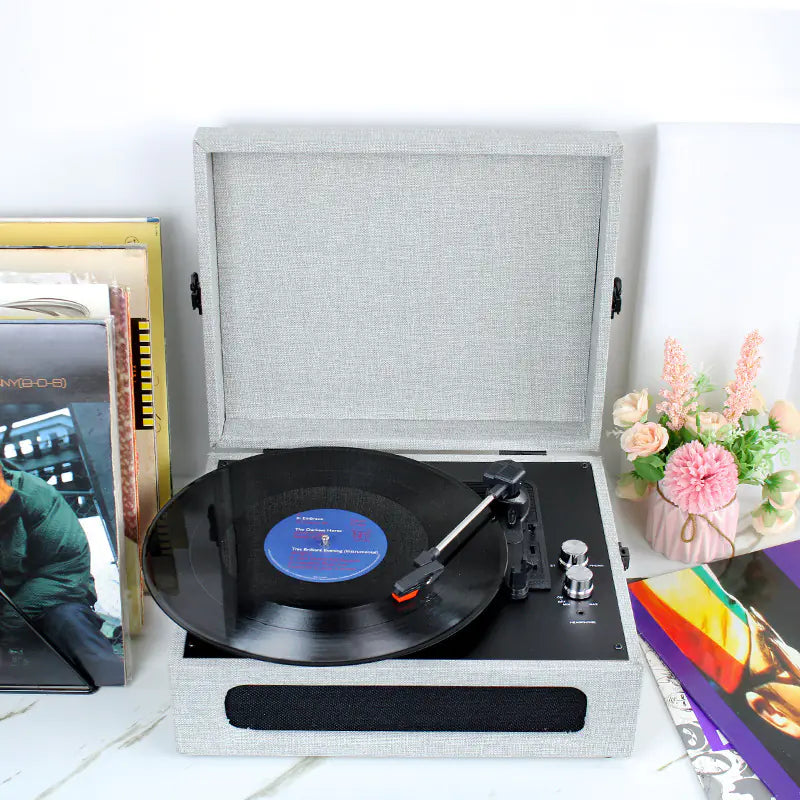Bluetooth Vinyl Record Player and Speaker Home Decor