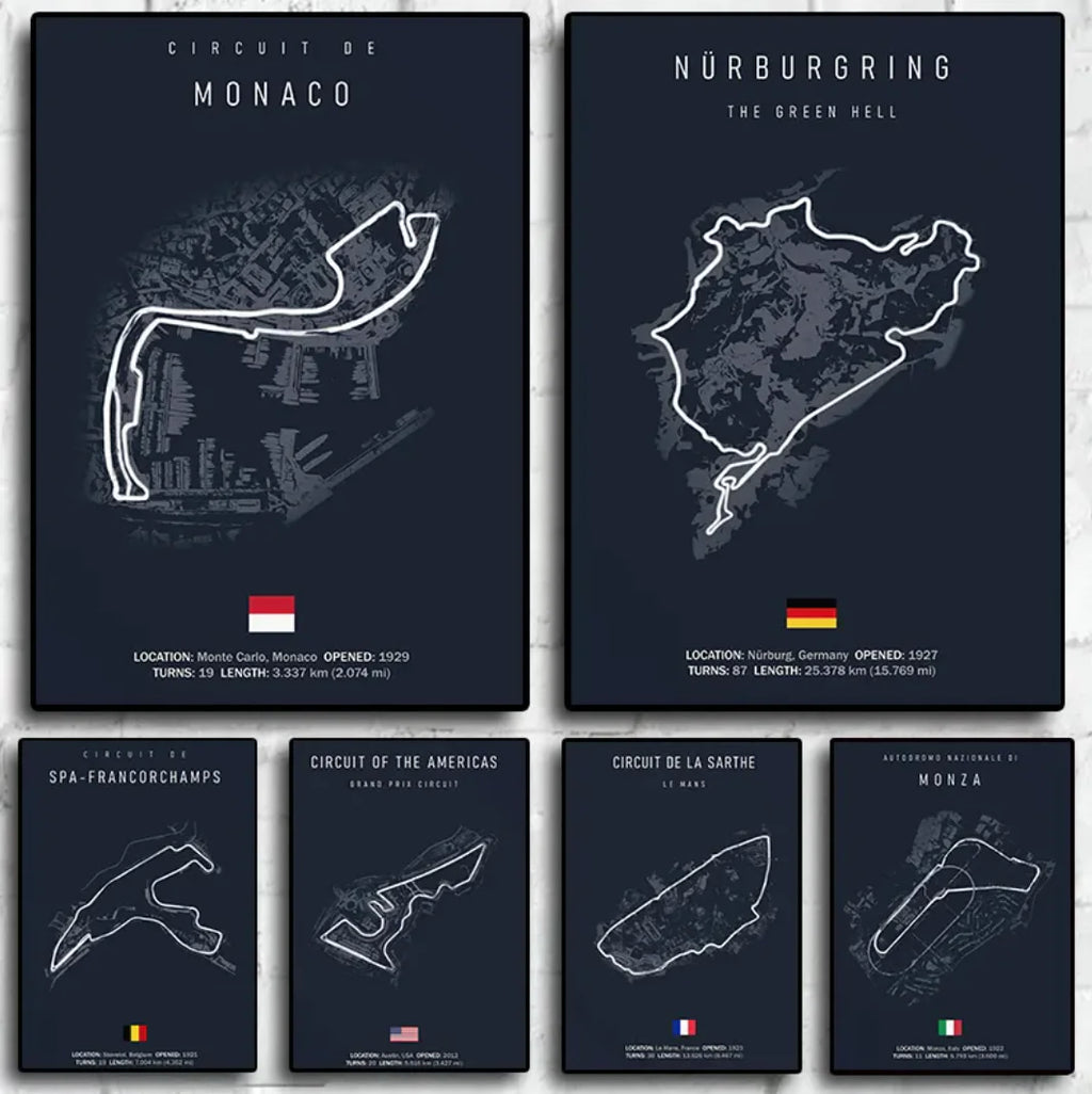 F1 Speedster Art Canvas Black