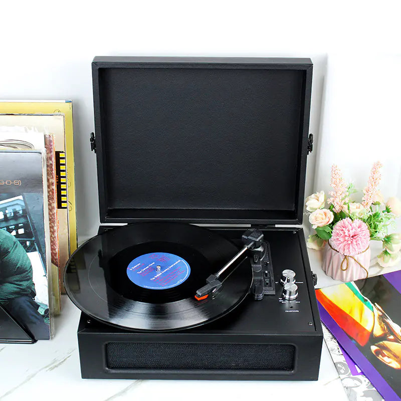 Bluetooth Vinyl Record Player and Speaker Home Decor