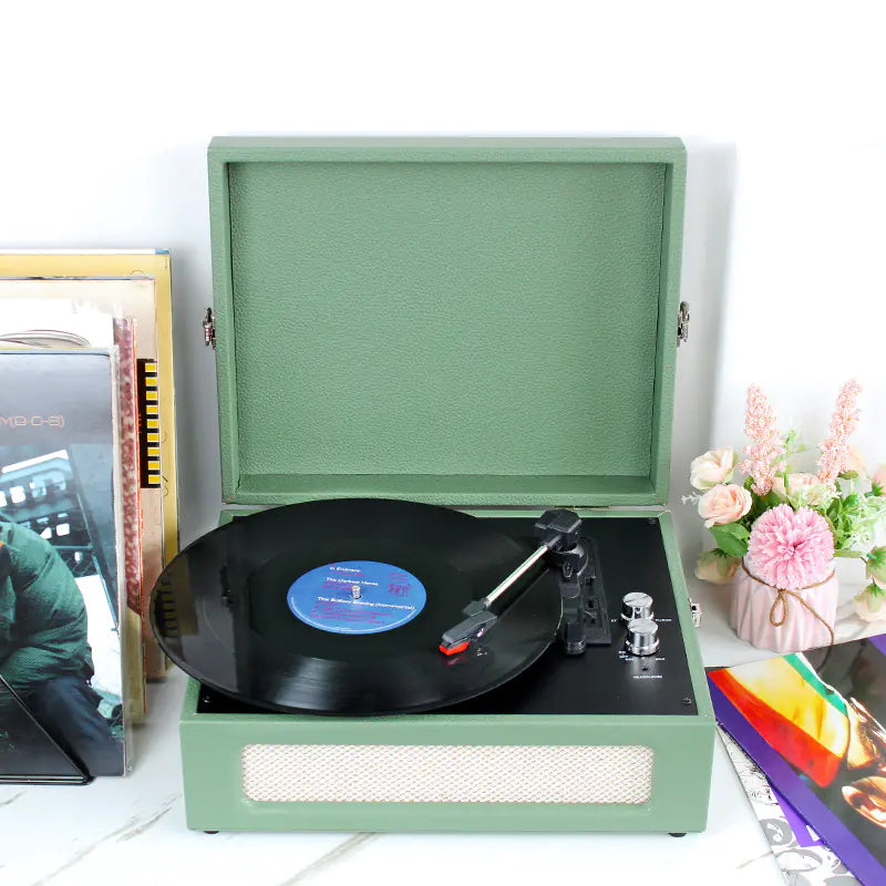 Bluetooth Vinyl Record Player and Speaker Home Decor