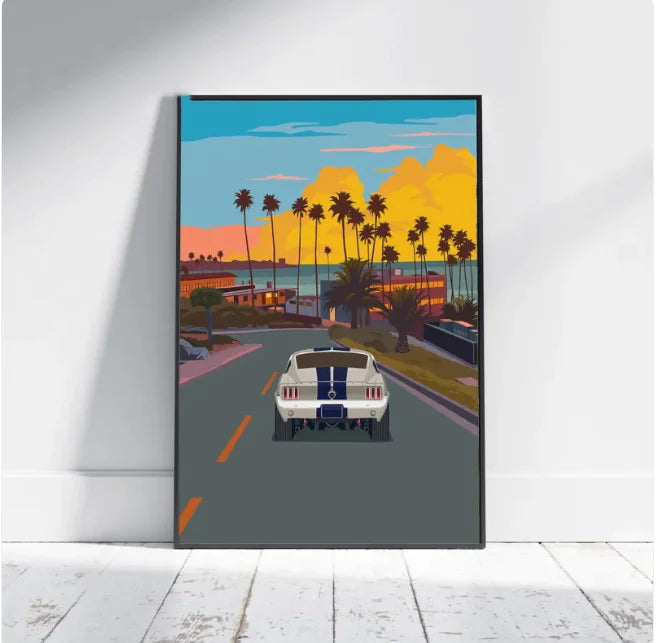 Premium F1 Race Abstract Art Print