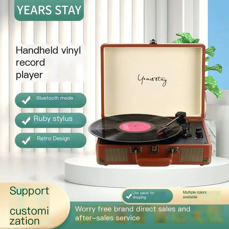 Compact Smart Vinyl Player with Bluetooth