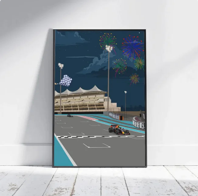 Premium F1 Race Abstract Art Print